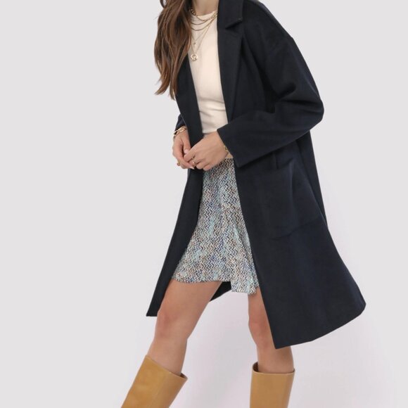 Sadie & Sage Hayley open coat dark navy - Picture 3 of 8